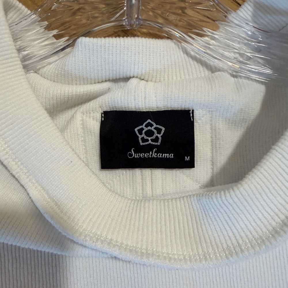 Kids White Ribbed Tank Top - Picture 3 of 6